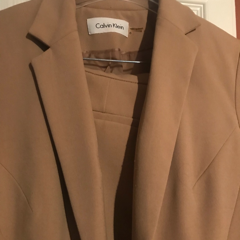 Tan pant suit